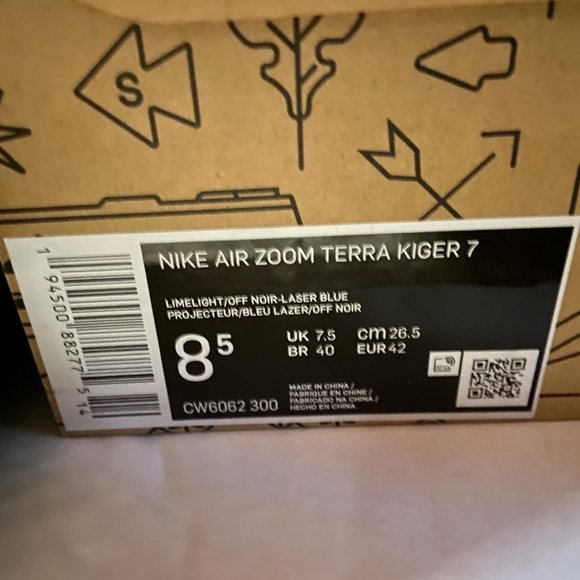 Nike Air Zoom Terra Kiger 7 Hiking Shoes CW6062-300 Lime Laser Blue Men NEW main image 12